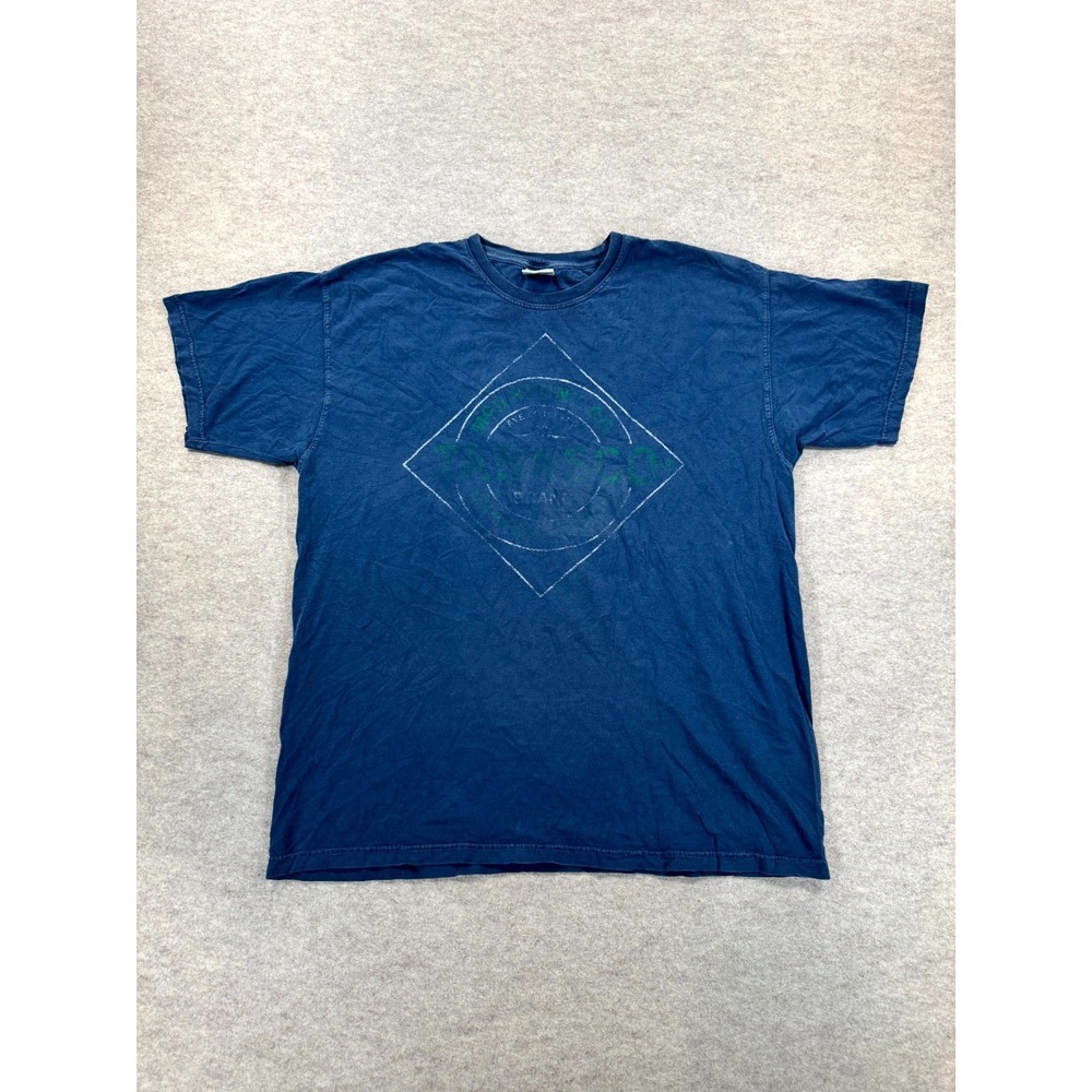 Tabasco Comfort Colors T Shirt Mens XL Blue Graphic Print Short Sleeve Casual
